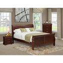 Queen Bedroom Set - Louis Philippe Style, Walnut Finish Thumbnail - 1