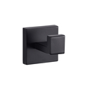 Lexora Bagno Lucido Stainless Steel Robe Hook in Matte Black Thumbnail - 1
