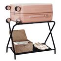 Room Designs Luggage Rack Black Contemporary X-shaped Thumbnail - 1