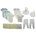 Newborn Baby Layette Set Large White/Blue 26-Piece Cotton - Bambini Infant Wear Thumbnail - 1