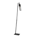 Lite SourceNorman Floor Lamp - Black & Clear Glass Shade Thumbnail - 1