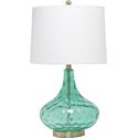 24 Modern Colored Glass Table Lamp with Seafoam Green Shade Thumbnail - 1