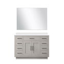 Lexora Abbey 48 in W x 22 in D White Oak Single Bath Vanity Cultured Marble Countertop and 43 in Mirror Thumbnail - 1
