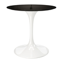 Modholic Tulip Fiberglass Dining Table, 32" Round White Base Thumbnail - 1