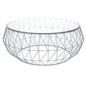 Modern Round Coffee Table - Glass Top & Metal Base|Elegant Living Room Accent Table Thumbnail - 1