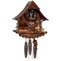 One Day Musical Beer Drinker Cuckoo Clock with Moving Waterwheel and Dancers Thumbnail - 1