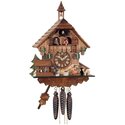 River City Clocks Musical Cuckoo Clock - German Cottage with Kissing Couple Thumbnail - 1