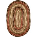 Rhody Rug MF53 Mayflower Natural Earth 100% Polypropylene Multicolor 4' x 6' Oval Thumbnail - 1