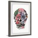 Marmont Hill Flowers and Ferns Skull Framed Painting Print Thumbnail - 1