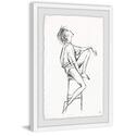 White Vintage Style White Shirt Illustration Framed Print - Marmont Hill Thumbnail - 1