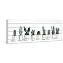 Marmont Hill Cactaceae Minimalism Painting Print on White Wood Thumbnail - 1