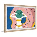 Marmont Hill Donut Floats Framed Painting Print Thumbnail - 1