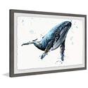 Blue Whale Watercolor Painting Framed Print Artwork Home Decor - Marmont Hill Thumbnail - 1