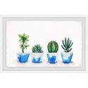Marmont Hill Touch of Blue Pots Framed Painting Print Thumbnail - 1