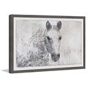 White Horse Painting Print Framed Marmont Hill Style Artwork - Marmont Hill Thumbnail - 1