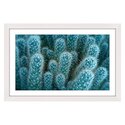 Soft Blue Cacti Framed Painting Print Thumbnail - 1