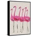Flamant Roses II Floater Framed Painting Print on Canvas - Marmont Hill Thumbnail - 1
