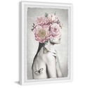 Marmont Hill Pink Flower Turban Framed Painting Print Thumbnail - 1