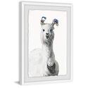 White Llama Framed Painting Print Artwork Home Decor Wall Decoration - Marmont Hill Thumbnail - 1