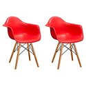 Paris Tower Arm Chair Wood Leg 2-Pack Thumbnail - 1