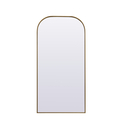 Metal Frame Arch Full Length Mirror 32x66 Inch in Brass Thumbnail - 1