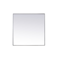 Metal Frame Square Mirror 42 inch in Silver Thumbnail - 1