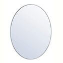 Elegant Decor Metal frame oval mirror 40 inch in silver Thumbnail - 1
