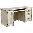 Montana Collection Computer Desk, Clear Lacquer Finish Thumbnail - 1