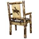 Hand Crafted Captain's Chair w/ Laser Engraved Bronc Design & Durable Build Thumbnail - 1