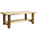 Wood Coffee Table with shelf by Montana Woodworks Glacier Country Collection  Thumbnail - 1