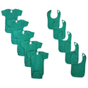 Bambini Unisex Baby 10 Pc One Piece and Bibs Thumbnail - 1