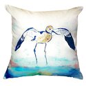 Blue Reversible Polyester Outdoor Throw Pillow Cover & Insert - Betsy Drake Interiors Thumbnail - 1