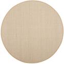 Natural Fiber Seagrass Basketweave Rug Round 6x6 Natural Beige Sisal Pile - Safavieh Thumbnail - 1