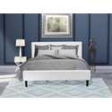 Button Tufted Bed Frame - White Headboard Nightstand Set Thumbnail - 1