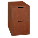 Regency Niche Mod Freestanding Pedestal Two Drawer Filing Cabinet- Cherry Thumbnail - 1