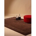 HomeStock Hand Knotted Loom Wool 6'7''x9'10'' Area Rug Contemporary Brown Thumbnail - 1