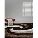 HomeStock Hand Tufted Shag Polyester 4'x6' Area Rug Contemporary Multicolor Thumbnail - 1