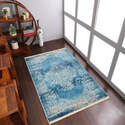 HomeStock Machine Woven Crossweave Polyester 5'x7'10'' Area Rug Oriental Blue Thumbnail - 1