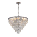 Design Living 16-Light Chrome Metal Chandelier With Crystals Thumbnail - 1