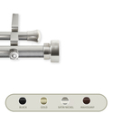Elegant Double Curtain Rod Set Black Steel Adjustable 28 - 48 - Rod Desyne Thumbnail - 1