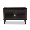 Baxton Studio Sheffield Modern And Contemporary Entryway Storage Cushioned Bench Shoe Rack Cabinet Organizer Thumbnail - 1