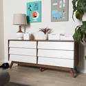 Mid-Century Modern White Storage Dresser Thumbnail - 1