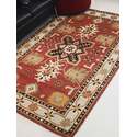 Rugsotic Carpets Hand Tufted Wool 4'x6' Area Rug Oriental Red Beige OJK00535 Thumbnail - 1