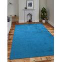 Rugsotic Carpets Hand Knotted Gabbeh Silk 5'x8' Area Rug Solid Blue OJLS0111 Thumbnail - 1