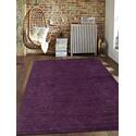 Rugsotic Carpets Hand Knotted Gabbeh Silk 8'x10' Area Rug Solid Purple Gold OJLS0111 Thumbnail - 1
