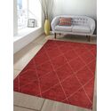 Rugsotic Carpets Hand Knotted Gabbeh Silk 8'x10' Area Rug Contemporary Dark Red OJLS0602 Thumbnail - 1