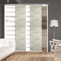 Domovina 4 Panel Track Vertical Blinds, Adjustable 48-88"W x 91.4"H - Kindal/Henna Thumbnail - 1