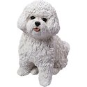 Sandicast Original Size Bichon Frise Sculpture, Sitting Thumbnail - 1