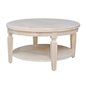 Vista Round Coffee Table, Unfinished by International Concepts Thumbnail - 1