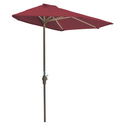 Blue Star OFF-THE-WALL BRELLA Half Umbrella, 9'-Width, Jockey Red Canopy Thumbnail - 1